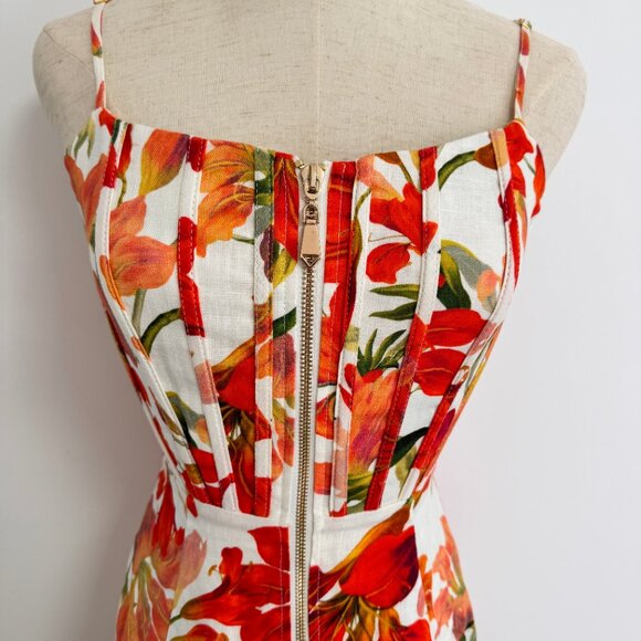 Zimmermann Tranquillity floral linen midi dress - Picture 6 of 11